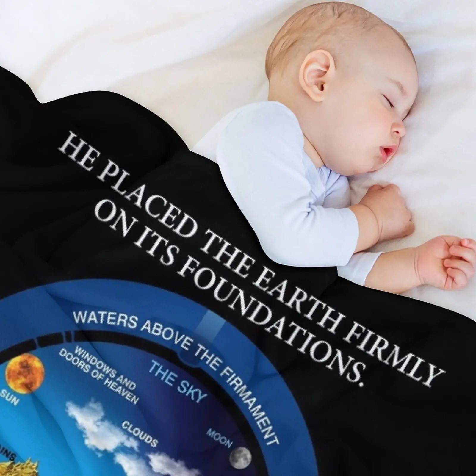 Псалом 104:5 Flat Earth Anceint Иврит Космология Плед Мягкие одеяла