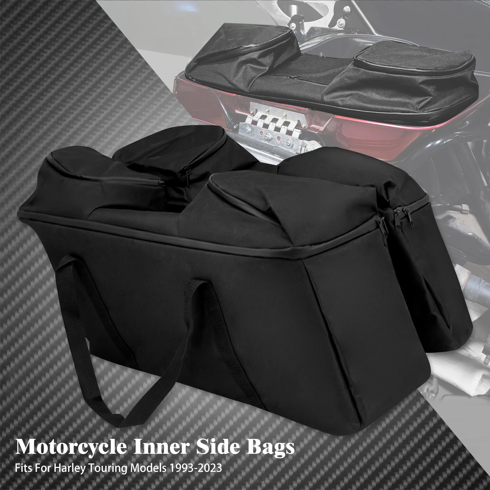 

Мотоциклетная седельная сумка для багажа с мягким вкладышем Tour Pack для Harley Touring Road King Electra Street Glide Ultra CVO Custom 1993-2023