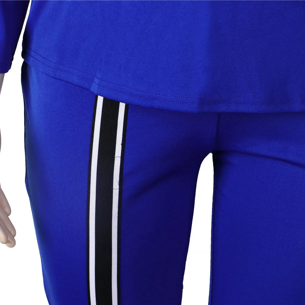 Plus Size Women Sets Long Sleeve Strip Shirts And Pants 2022 Autumn Two Piece Sets Fashion Female Club Wholesale Clothes