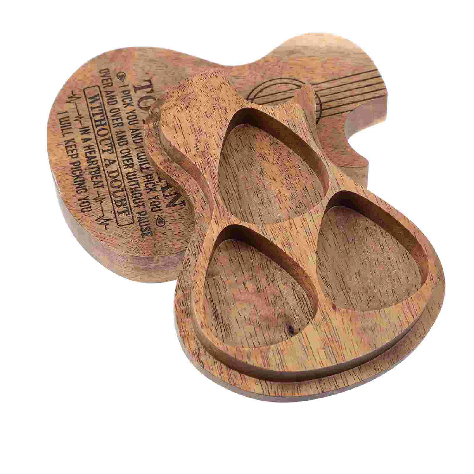

Guitar Pick Case Storage Shelf Rack Wooden Guitar Plectrum Box Guitar Pick Holder Guitar Pick Carrying Box
