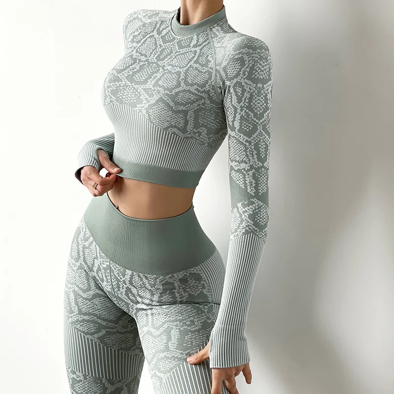 

Sportswear Women's High-Elastic Slim-Fitting Moisture Wicking Yoga Suit Running Vest And Quick-Drying T-Shirt Long-Sleeve