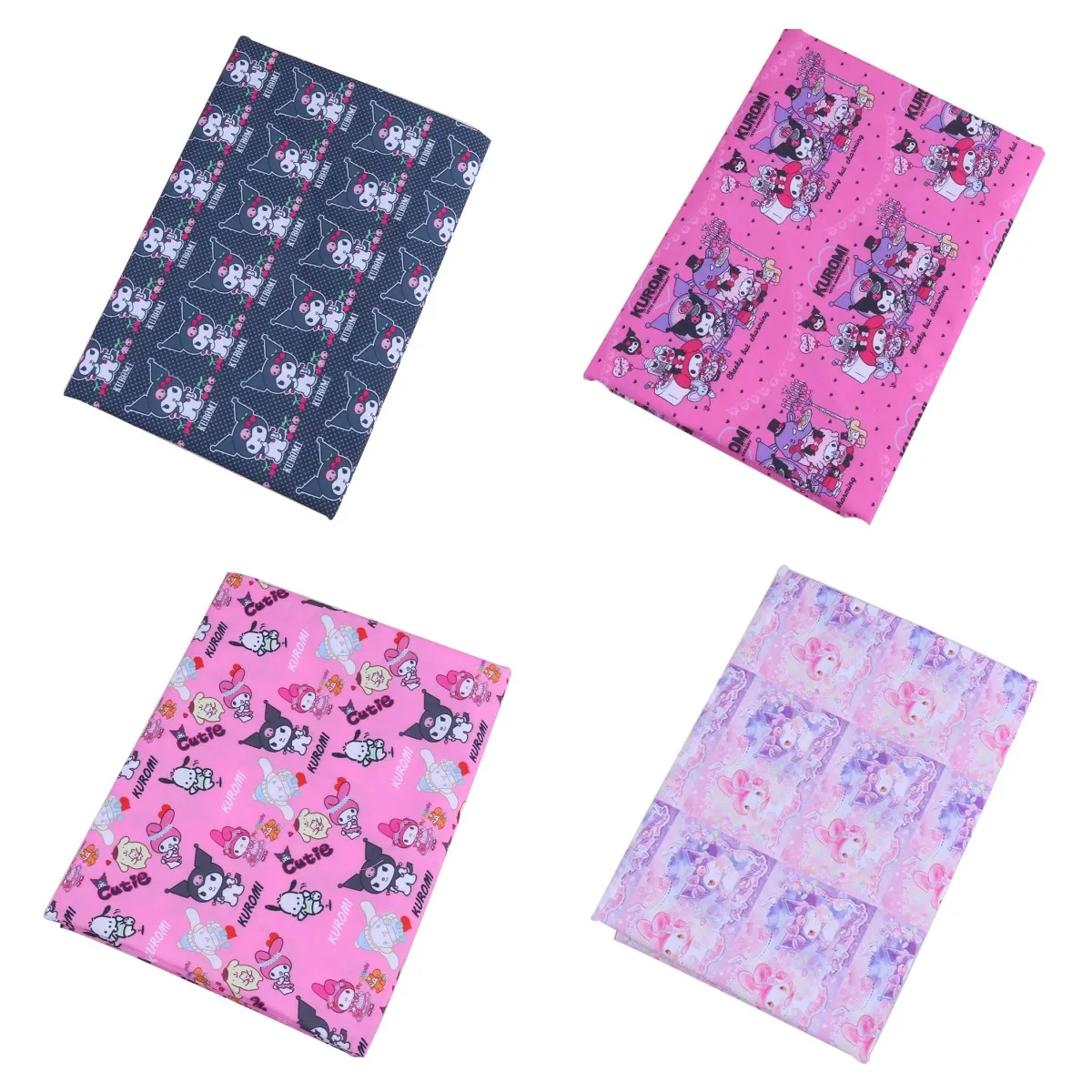 

45*140cm Japanese Anime Kuromi Peripherals Polyester Fabric DIY Sewing Patchwork Quilting Kids Clothes Material