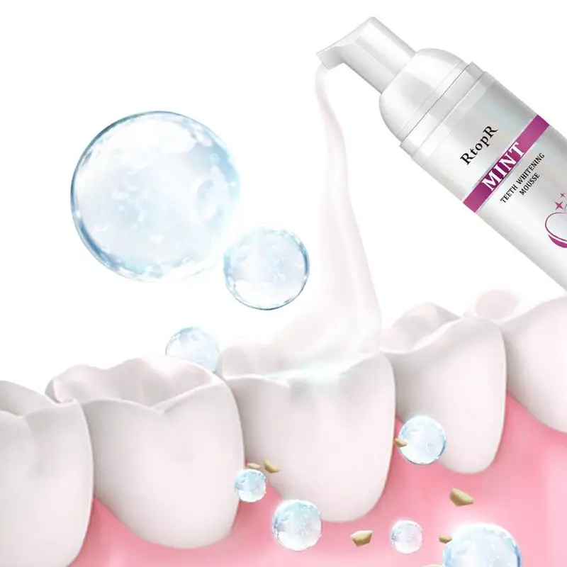 

Foam Whitening Toothpaste Mint Teeth Whitening Mousse Oral Hygiene Mousse Toothpaste Whitening And Staining 60ml Teeth Cleansing
