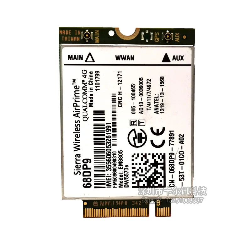 

Unlocked Sierra Wireless AirPrime EM8805 DW5570e For DELL E7250 Venue 8/11 Pro M.2 Mobile Broadband 4G LTE WWAN Card 68DP9