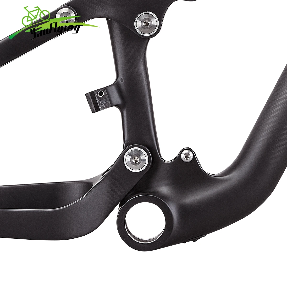 Фрейм для горного велосипеда Yaoflying Frame Carbon 29er с задней подвеской, внутренней проводкой кабелей и креплением дискового тормоза, в комплекте с вилкой.