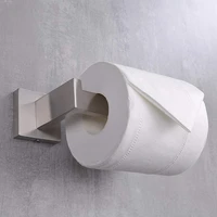 new 1pc matte black toilet paper holder wall mount tissue roll hanger 304 stainless steel bathroom accessories hot sale dropship