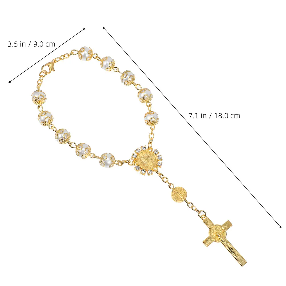 

2 шт., крестовые украшения, автомобильное зеркало заднего вида, подвеска, подвесные аксессуары, защита автомобиля, четки, имитация жемчуга, прочный