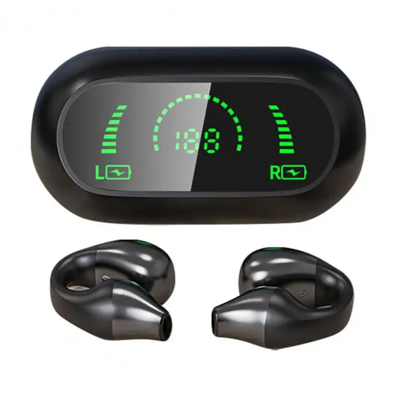

Bluetooth Headphone Waterproof Long Battery Life Bone Conduction Headset Bluetooth 5.2 Power Display Air Conduction Earphone