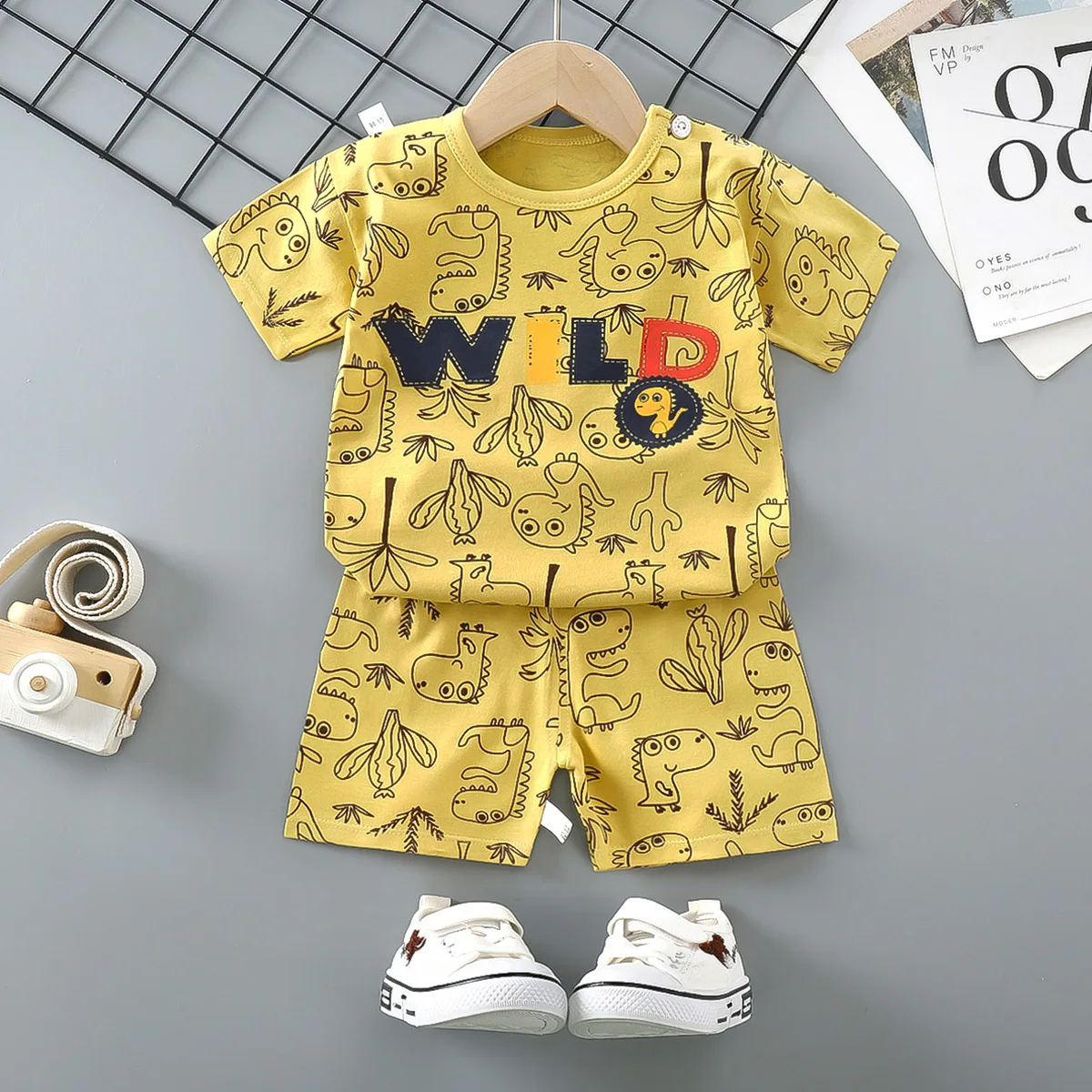 

Summer Toddler Girls Clothes 2-Piece Sets Boys Suits Cartoon Short Sleeve T-Shirts+Shorts 0-7 Years Children's Clothing
