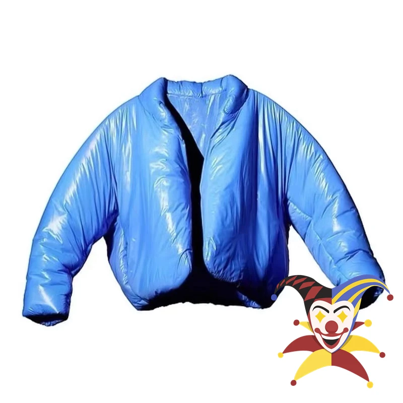 

Синяя черная модная куртка Ye Kanye West для мужчин и женщин 1:1 лучшее качество пуховая куртка-бомбер женские пальто нашивка на молнии Одежда-пухо...
