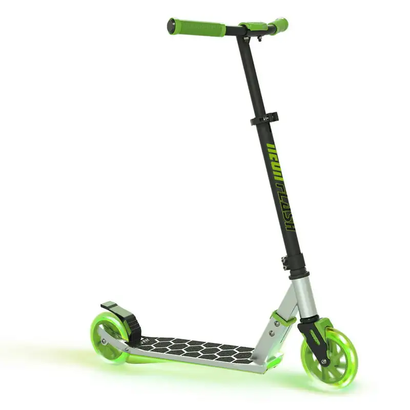 

Kids Scooter with LED Lights Green, Light up Deck & Wheels, Unisex