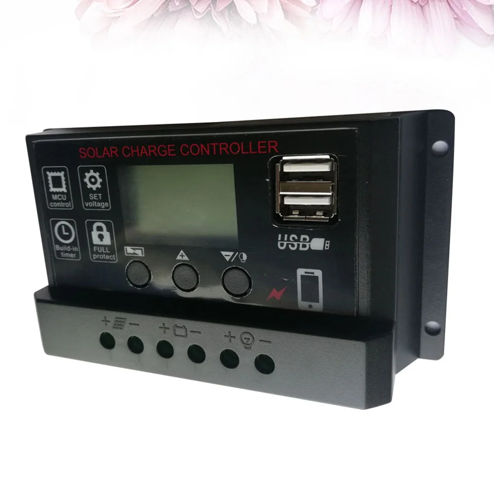 

Solar Controller Charge Power Module Lcd Display Port Current 12V Automatic Regulator Panel Generator