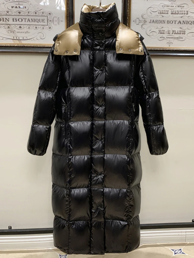 

KBAT 2022 Winter Women's Down Jackets Ultra Light Warm Casual Sonw Coat Female Puffer Jacket Hooded Parka Windproof Overcoat