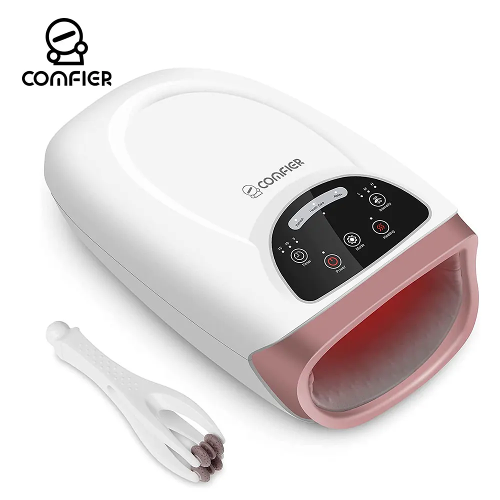 

Comfier Hand Massager with Heat, Cordless Hand Massage Tool with Compression & Heating,3 Modes & 3 Levels Pressure Hand Massager