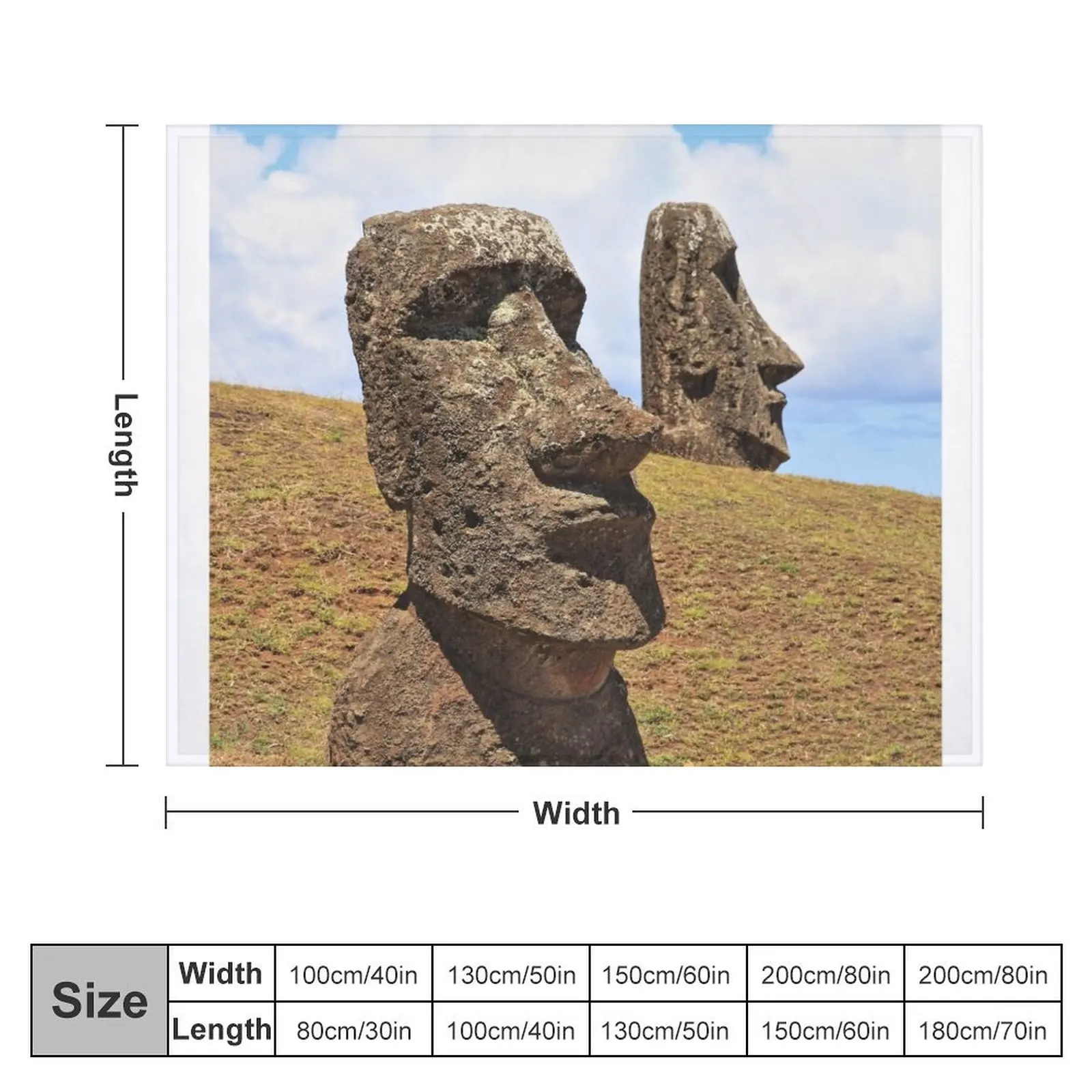 Утяжеленное одеяло Moais at Rano рараракуку-Рапа-нои-Пасхальный остров теплое для зимы