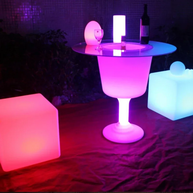 Креативный светодиодный барочный светящийся ведро для льда модный KTV цветной