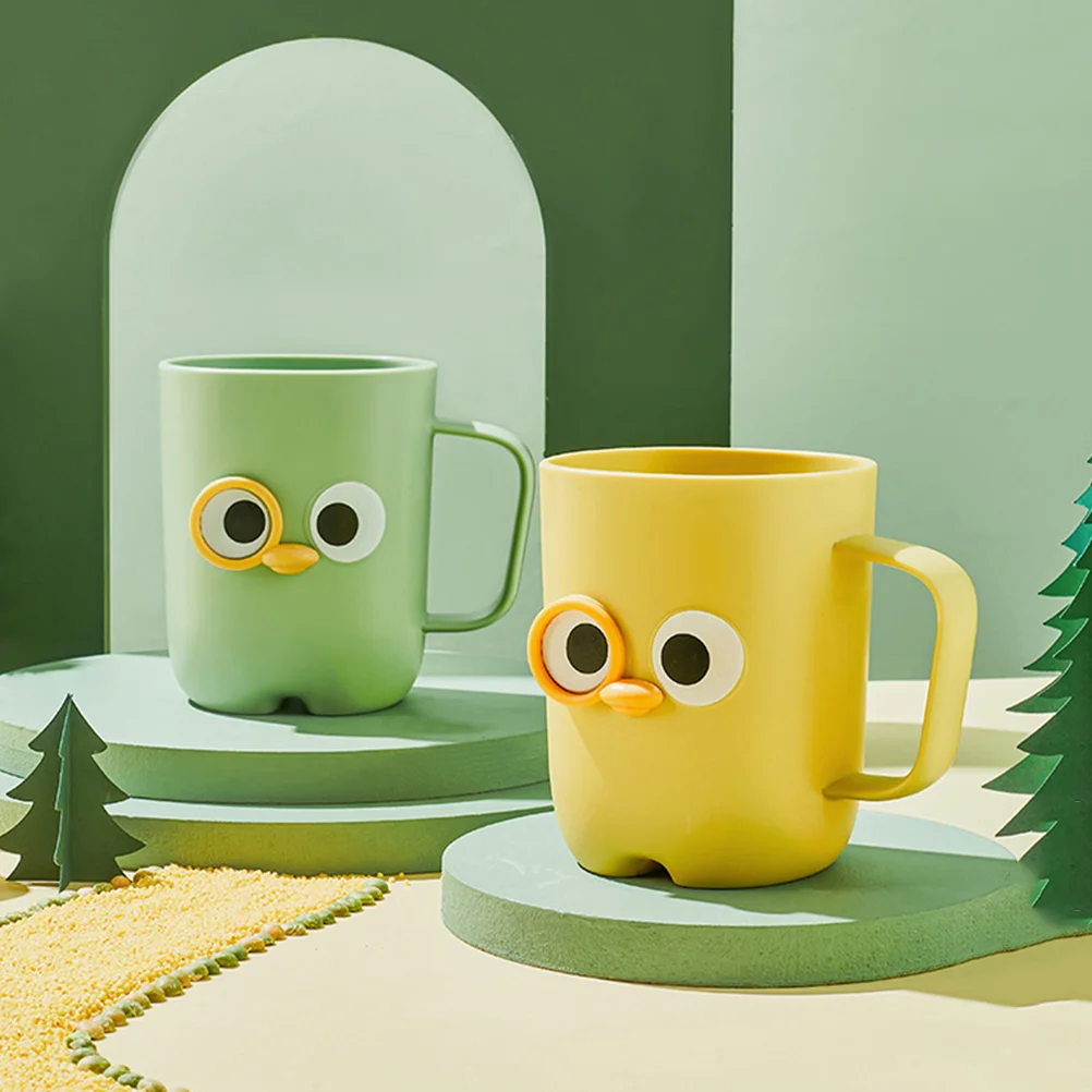 

2 Pcs Bathroom Storage Cup Mugs Kids Plastic Cups Mouthwash Brushing Container Pp Child Travel Holders