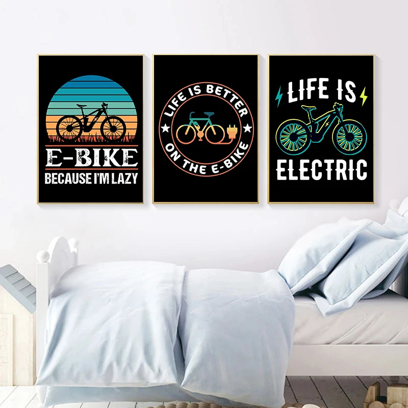 Интересные рекламные цитаты для электрических велосипедов плакаты и принты