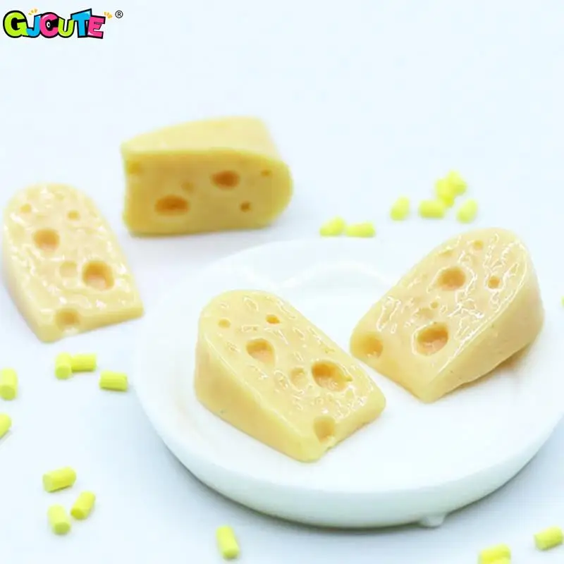 

10 шт. миниатюрные полимерные сыры для кукольного домика масштаб 1/12, миниатюрная модель кухни, модель еды, кукольный домик, декоративные аксе...