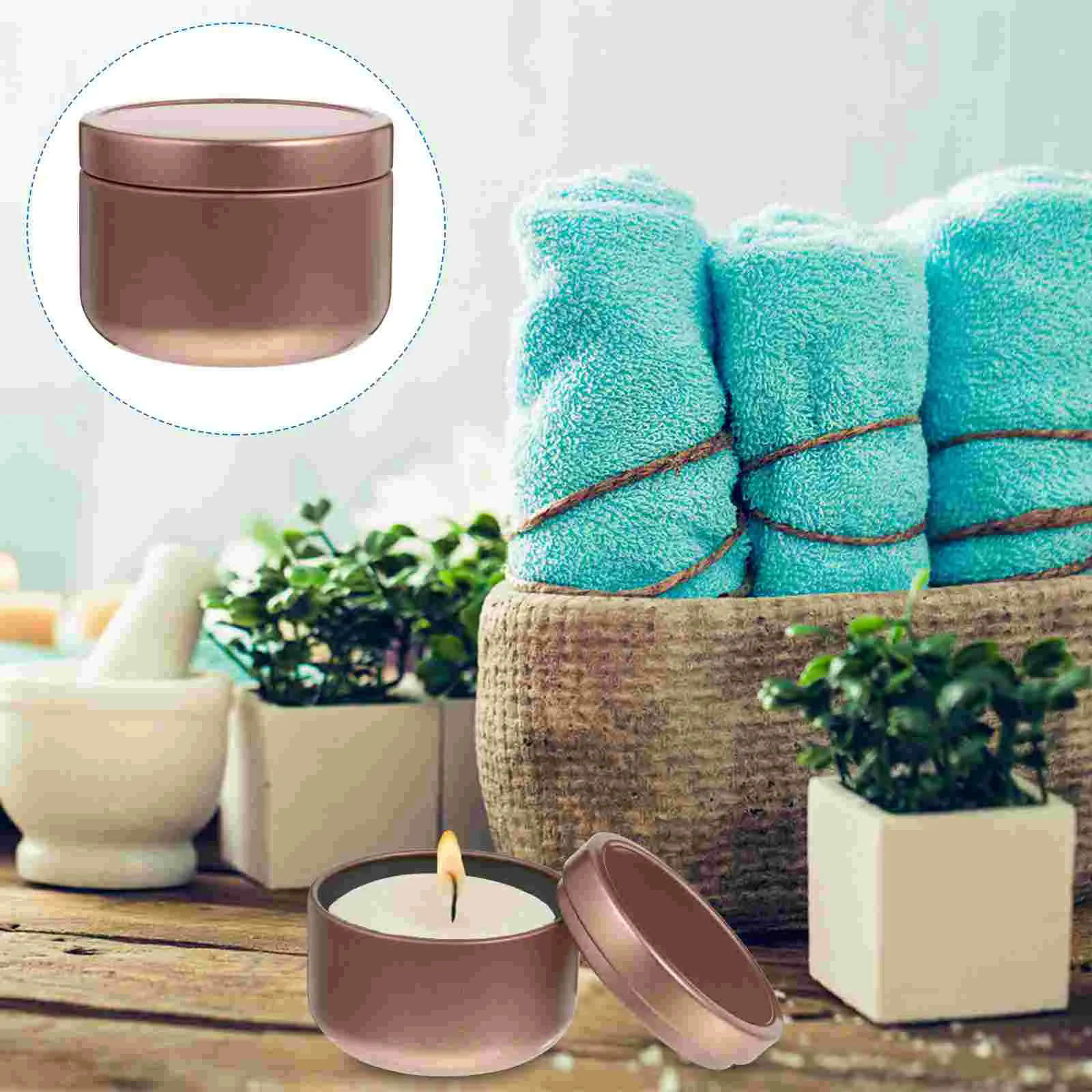 

12Pcs Empty Tinplate Jars Tin Tea Can with Airtight Lids Balm Aromatherapy Spices Container Candy Holder for Lip Balm Salve Eye
