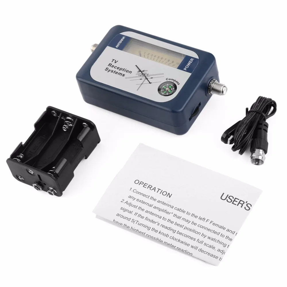 

DVB-T Finder Digital Aerial Terrestrial TV Antenna Signal Power Strength Meter Pointer TV Reception Systems With Compass