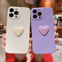 moskado tpu solid color three dimensional love phone case for iphone 11 pro max 12 13 mini x xs max xr 7 8plus mobile phone case
