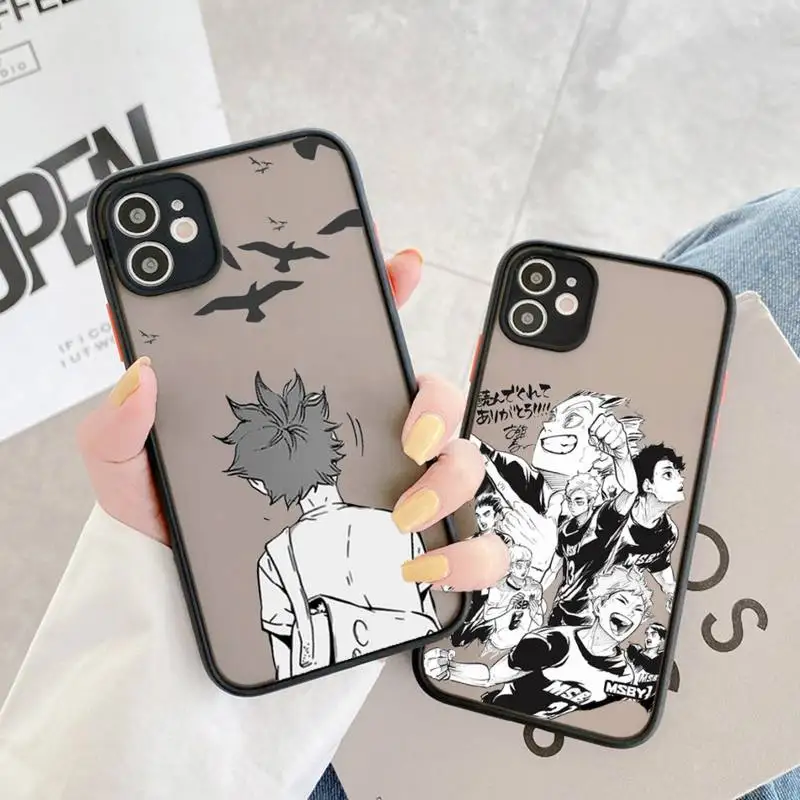 

Haikyuu High school Oya Volleyball anime Phone Case matte transparent For iphone 11 12 13 7 8 plus mini x xs xr pro max cover