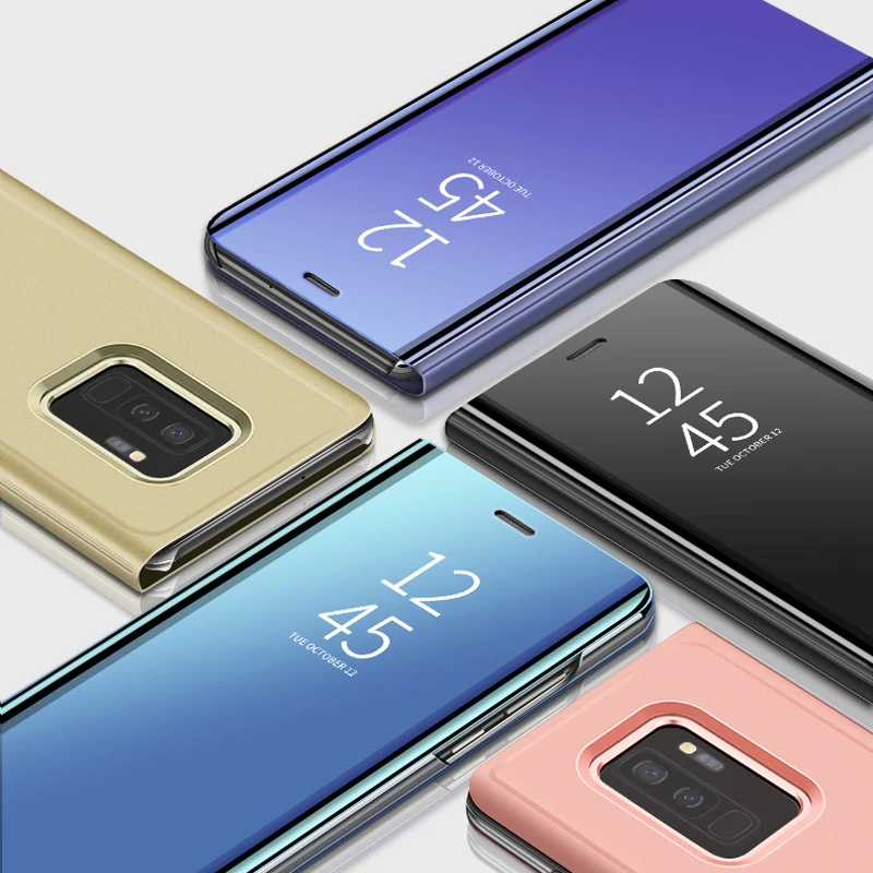 

Smart View Mirror Flip Case For Samsung Galaxy A10S A20S J4 J6 + Plus 2018 S8 S9 S10 S10E S6 S7 Edge Full Cover Phone Case Funda