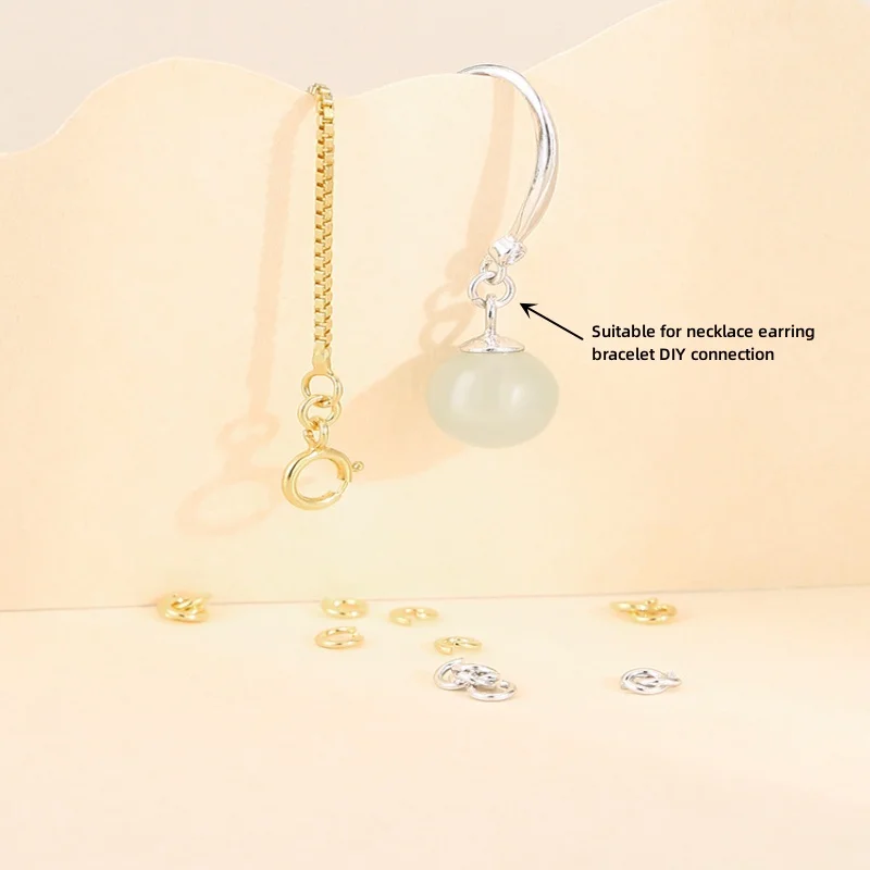 20pcs 925 Sterling Silver Open Jump Rings Direct 3/4/5/6mm Split Rings Connectors For DIY Bracelet Neckalce Jewelry Making