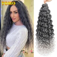 tomo ocean wave crochet hair hawaii afo curls water wave braids 18 24inch deep wave synthetic braiding hair extensions for women