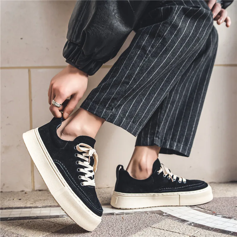 Summer Chunky Men's Skate Sneakers Comfortable Anit-slip Skateboard Shoes For Men Fashion Breathable Mens Casual Sports Shoes