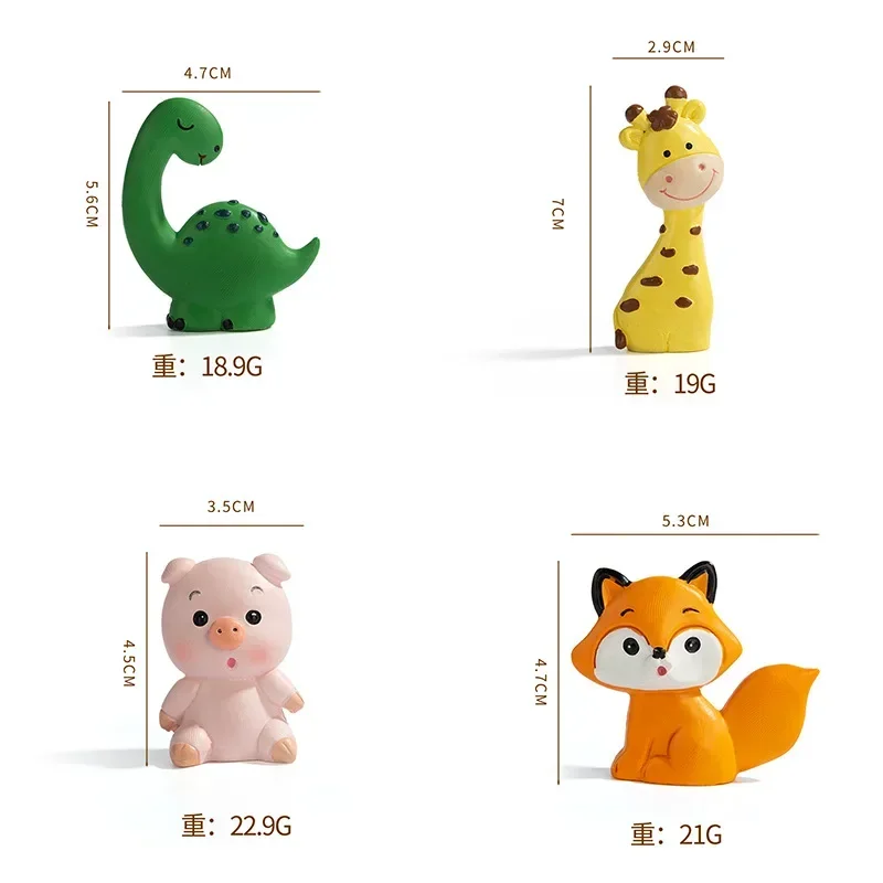 Декор для торта из смолы с мультяшными животными джунгли детский лев слон кролик