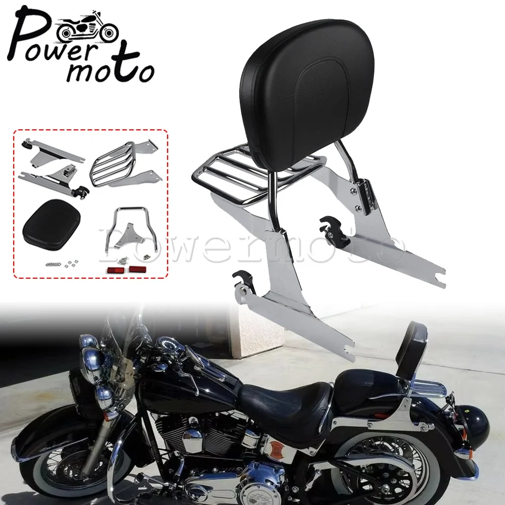 Хромированный багажник для мотоцикла спинка Sissy Bar съемный Harley Dyna FXD FXDC FXDB Super Glide Low