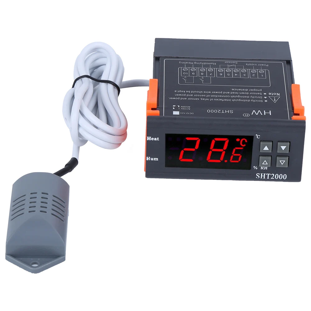 

Temperature Humidity Controller Intelligent Digital Display Large Clear LCD Mini Lightweight 110-220V