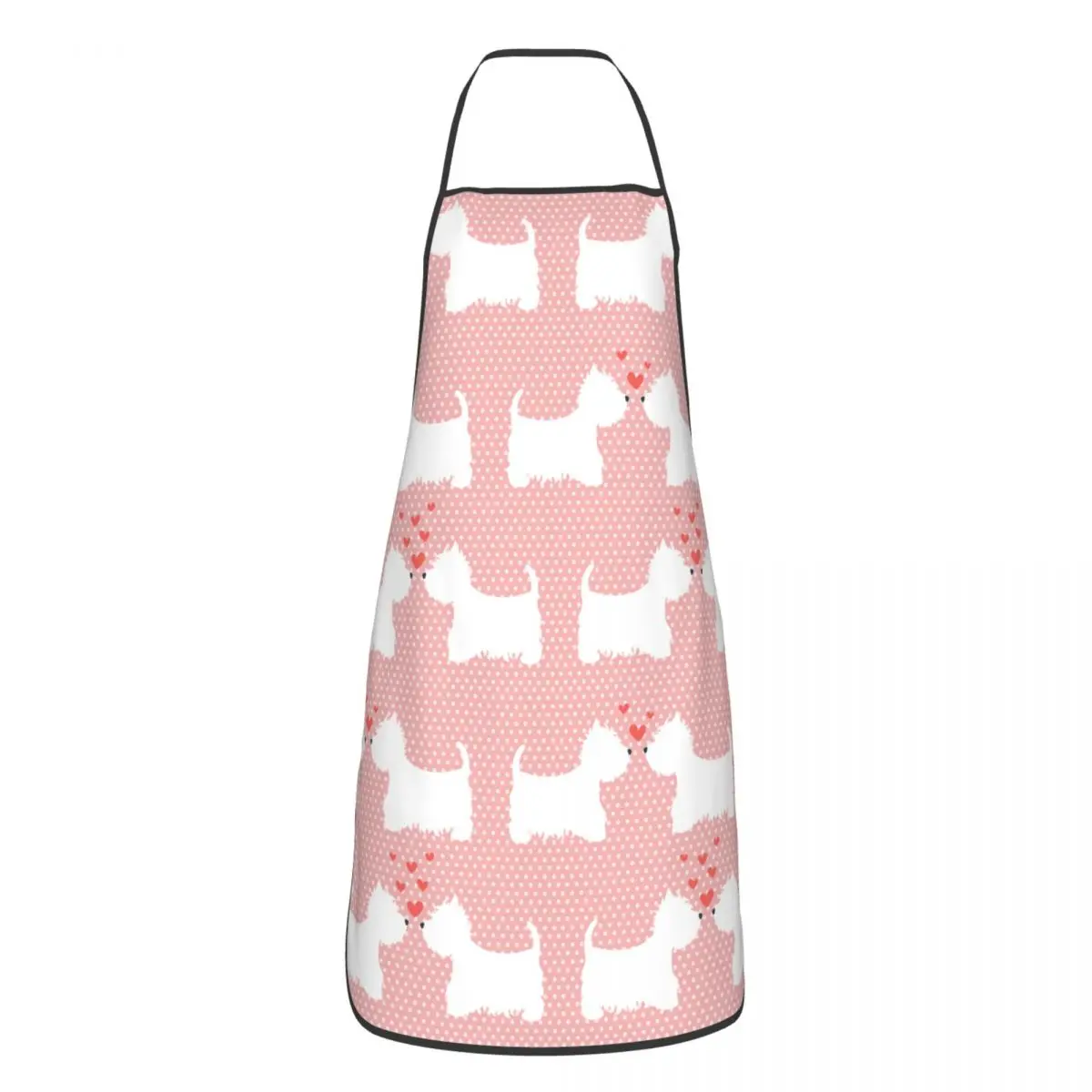 

Фартук Westie West Highland Terrier, розовый цвет, для уборки дома, искусственная кухня, без рукавов, передник шеф-повара