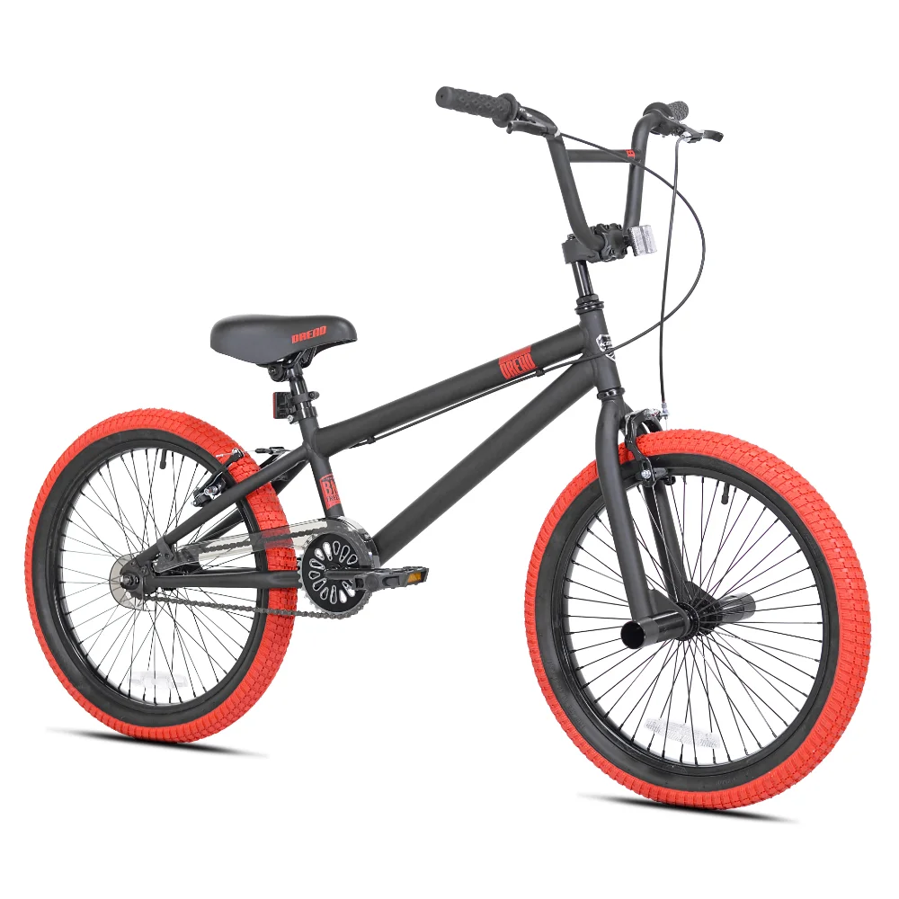 

GISAEV ent 20" Dread Boy's BMX Bike, Black/Red Front Pegs Included Four Bolt Alloy Stem
