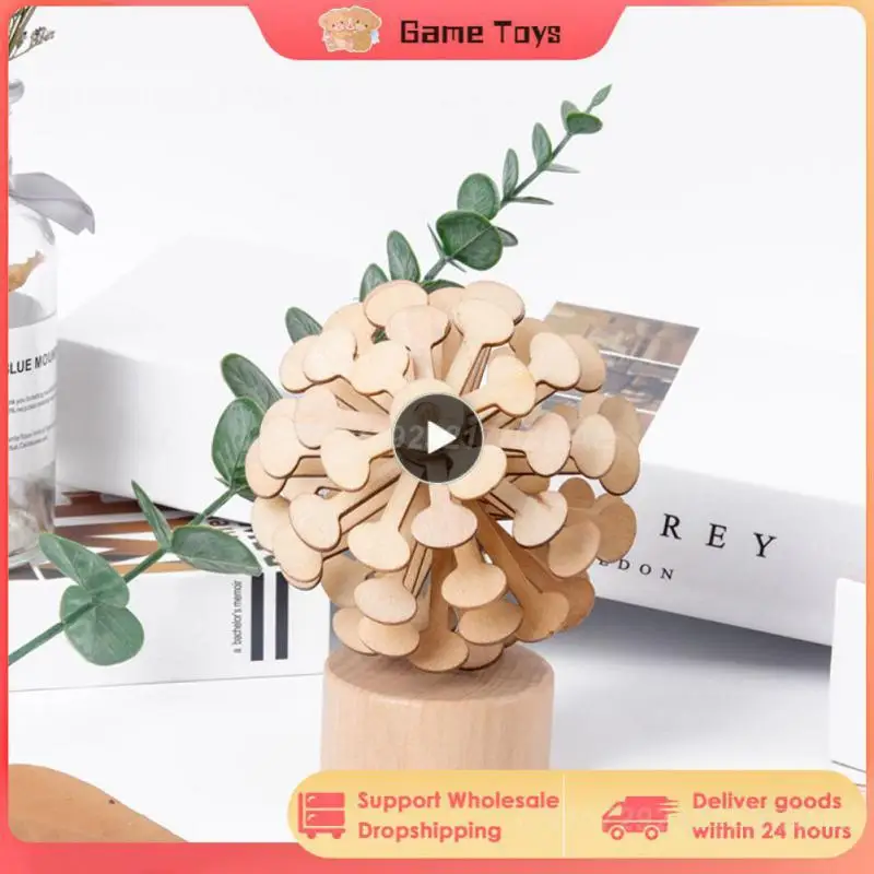 

Montessori Education Toys Art Decoration Spin Wand Colorful Brain Exercise Wooden Stress Anxiety Relief Toy Kids Gifts