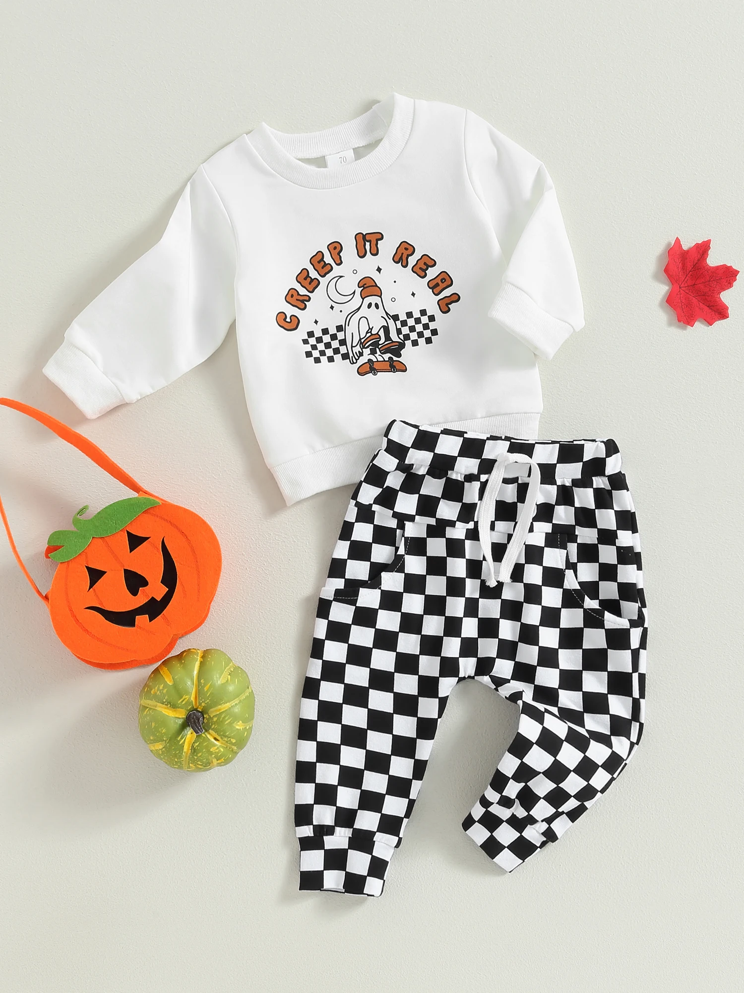 

Halloween Baby Boy Girl Clothes Set 0 6 12 18 24M Pumpkin Outfits Cute Long Sleeve Tops Pants Outfits Clothing