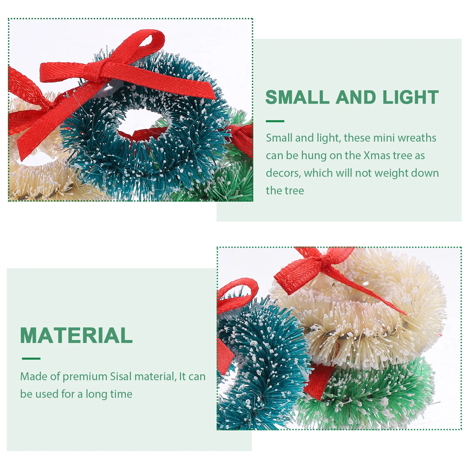 15 шт. Рождественский мини-венок украшение дома ремесла подвески гирлянда зимний