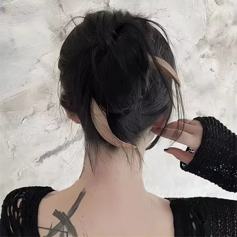 Вилка для волос в форме полумесяца женщин и девочек деревянная расческа ручной