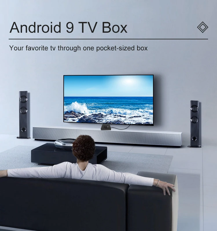 ТВ-приставка Beelink GT-King Android 9 0 Amlogic S922X 4 + 64 ГБ 2 ГГц голосовое управление 5 8 Wi-Fi 1000