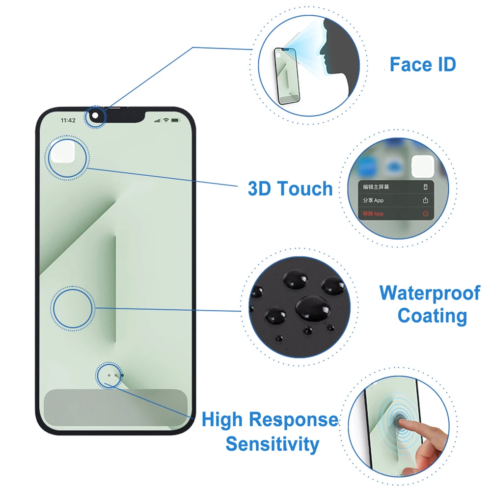 A2641 A2643 A2644 A2645 A2484 Оригинальный ЖК-дисплей для IPhone 13 Pro Max Новый сенсорный дисплей с