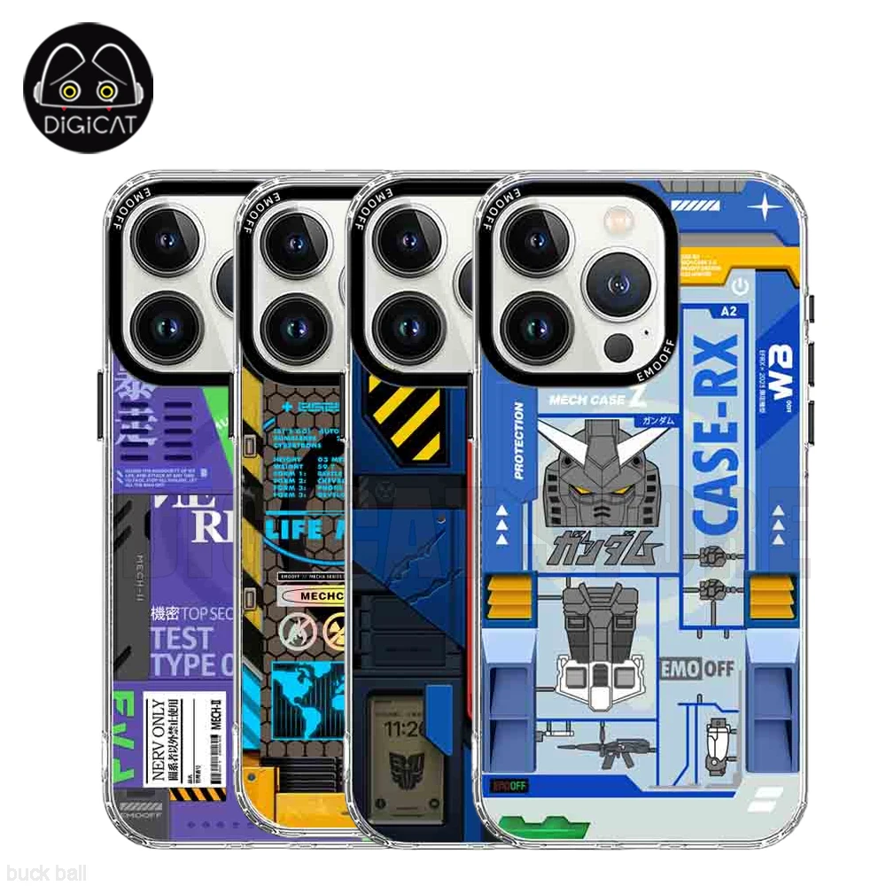 

New EMO OFF Machine Case For iPhone 15 Pro Max Full Touch Anti Drop Case Magnetic Wireless Charging Cover iPhone 15 Case Gifts