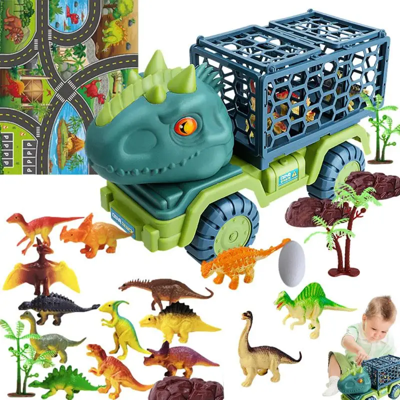 

Dinosaur Trucks Toys Dinosaur Transport Car Carrier Truck With Dinosaur Toys Creat Dinosaur World Cars Toy Dino Car Playset Toys