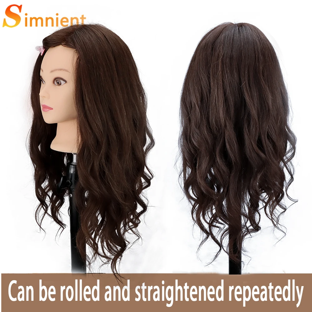 

85% Real Human Hair Mannequin Heads For Hair Training Styling Professional Hairdressing Cosmetology Dolls Head For Hairstyles