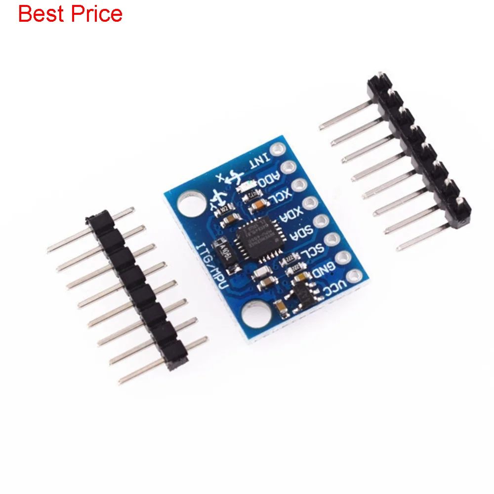

30Pcs Gy-521 Mpu6050 Sensor Module 3 Axis Gyroscope Accelerometer 6dof Module W/ Pins Dc 3-5v Black/ Yellow Tantalum Capacitor