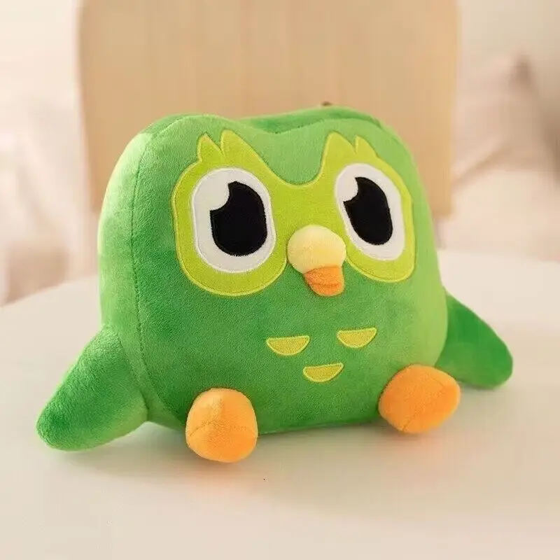 Зеленая плюшевая игрушка Duolingo Owl Duo Plushie Of The мультяшная аниме-кукла с совой мягкая