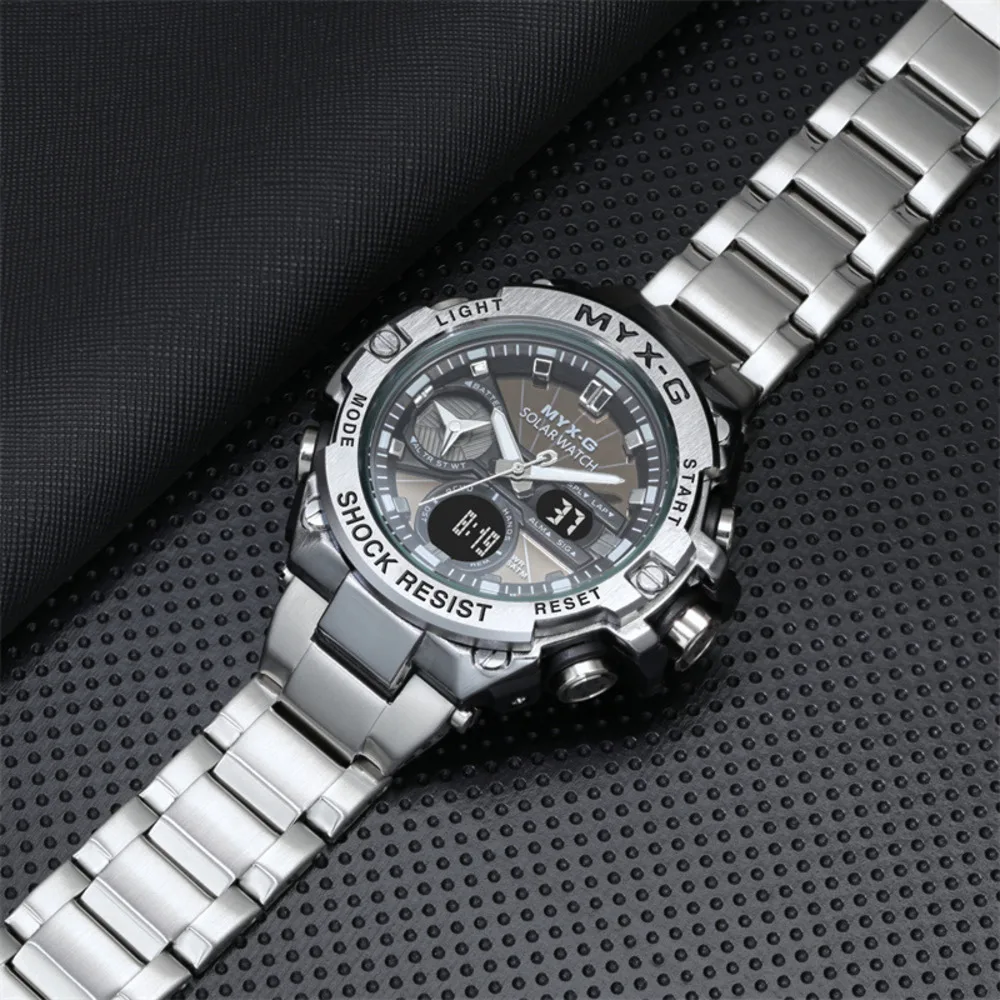 Мужские кварцевые наручные часы с солнечной батареей цвет в ассортименте