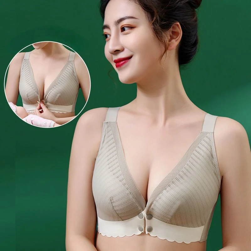 

Нижнее белье для кормящих матерей без стальных колец дизайн с пряжкой спереди тонкий бюстгальтер для кормящих матерей комбинированный бюстгальтер для кормящих грудью