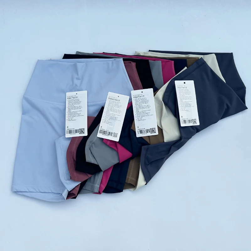 Luluwomen Sports Shorts High Waist Yoga Shorts Slim Fit Butt Lift Gym Running High Elastic Nylon Shorts Custom Logo